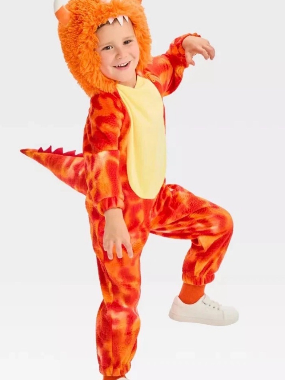 Kids Orange Dragon Costume with Hood